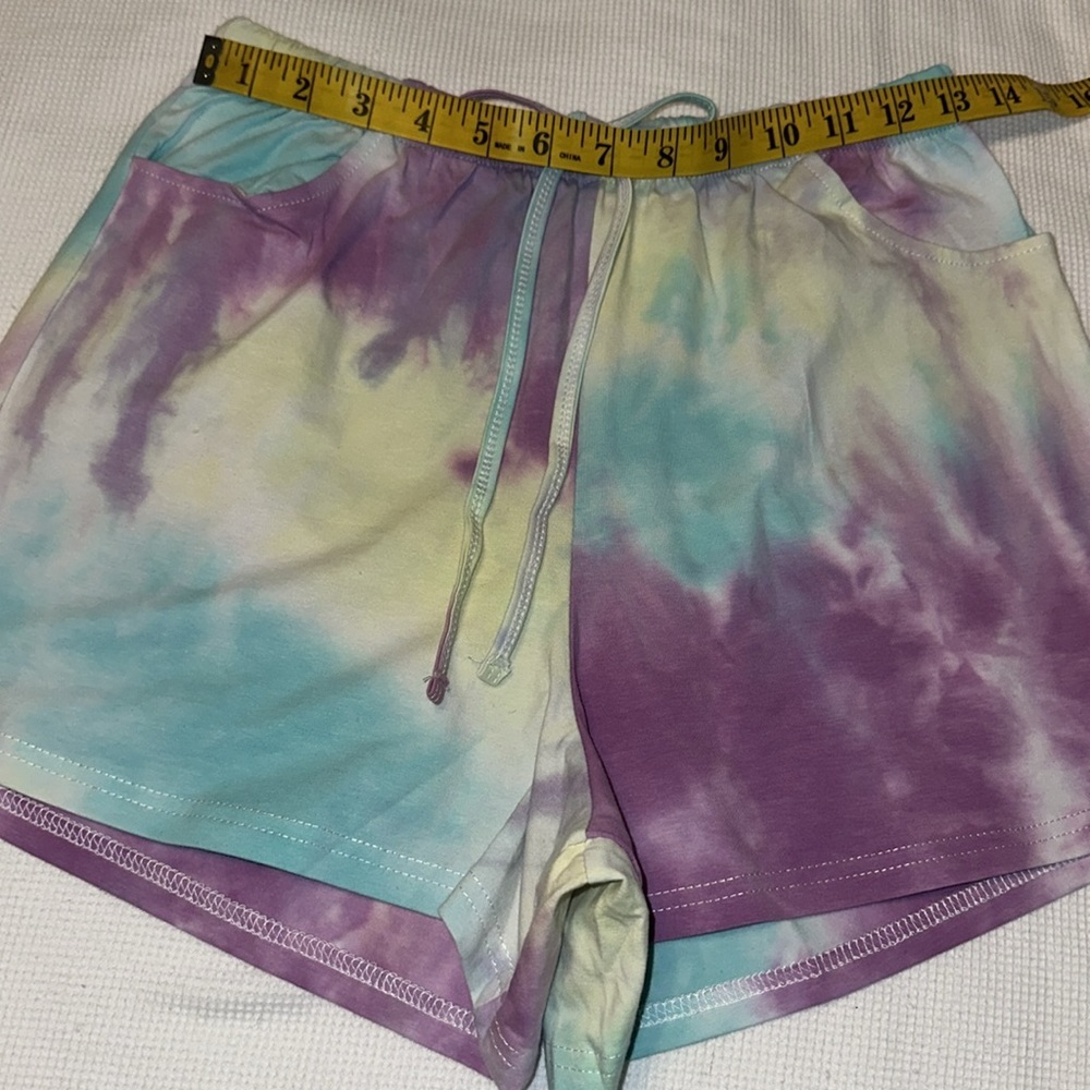 Tie-Dye Short Pajama Set - Pastel Blue & Purple - Unbranded - Picture 14 of 16